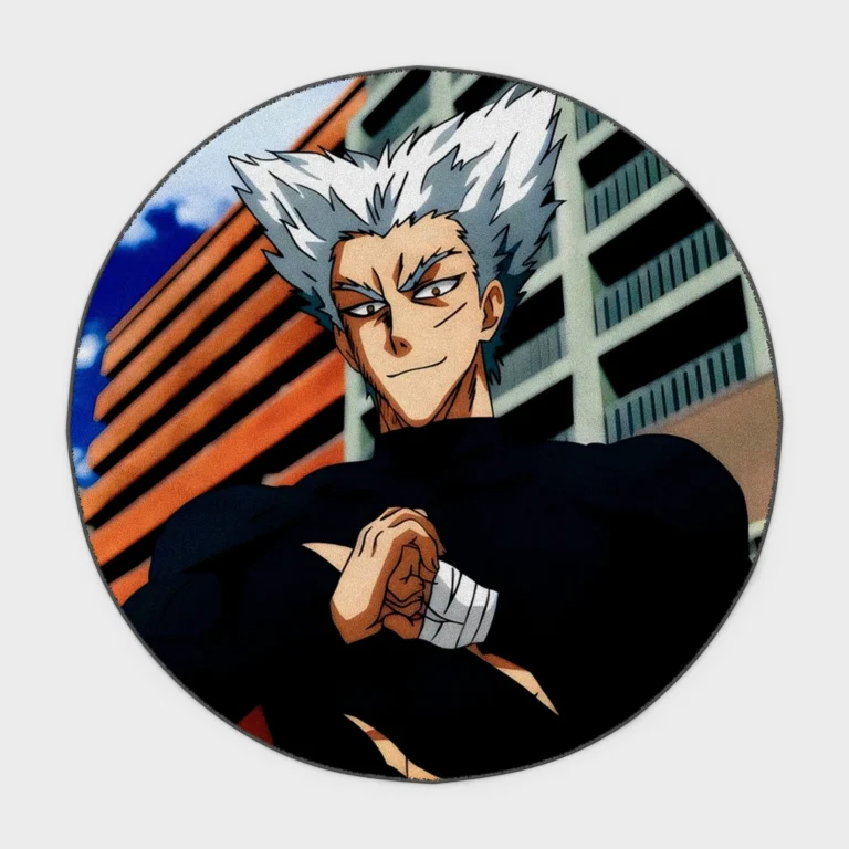 For fans of *One Punch Man*, this Garou round rug is an epic addition to any boys' bedroom or character-themed decor. It brings the fierce anti-hero vibe into your room with style.