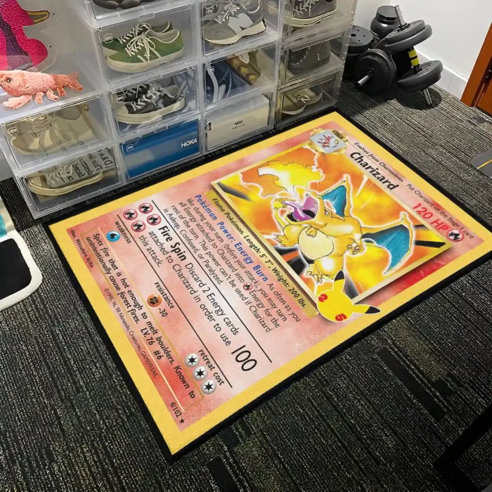 Charizard Card Rug – Epic Rug, Cool Decor for Gamers and Fans - Image 3