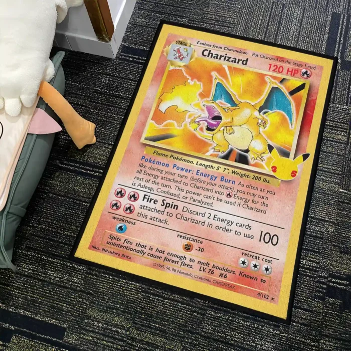 Charizard Card Rug – Epic Rug, Cool Decor for Gamers and Fans - Image 4