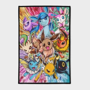 Bring the adorable Eevee into your kids' room or themed room decor with this cute rug. It’s the perfect addition to any Pokémon fan’s space.