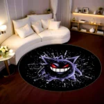 Gengar Round Rug – Unique Carpet for Gaming Room or Boys Bedroom Decor - Image 2