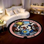 Oshawott Manhole Cover Round Rug – Cute Rug for Kids Room or Home Decor - Image 2
