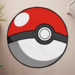 Pokeball Round Rug – Classic Carpet for Kids Room or Gaming Setup - Image 4