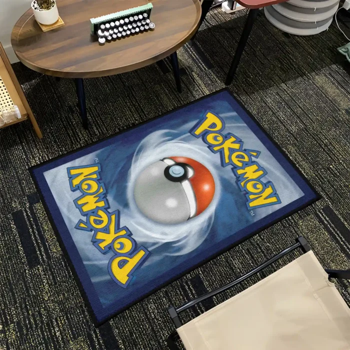 Pokeball Card Back Rug – Cool Carpet, Great Gift for Game Room Fans - Image 2