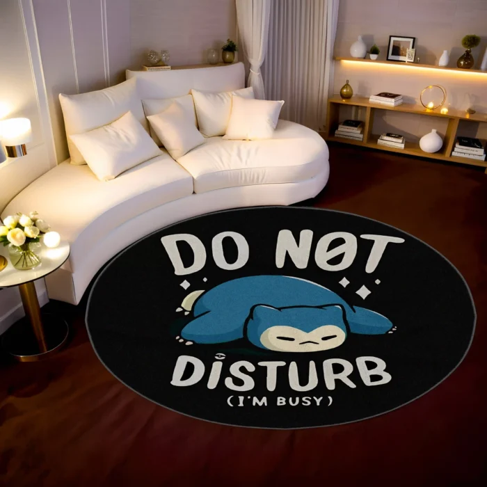 Snorlax Round Rug – Fun Floor Mat for Gaming Room or Cozy Anime Decor - Image 2