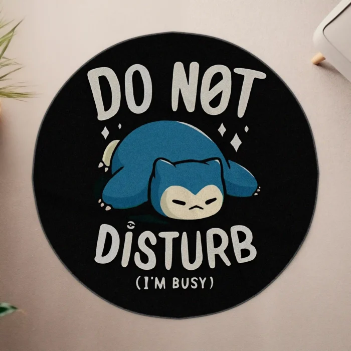 Snorlax Round Rug – Fun Floor Mat for Gaming Room or Cozy Anime Decor - Image 4