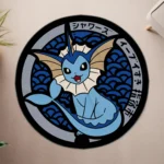 Vaporeon Manhole Covers Round Rug – Unique Rug for Kids Room or Fan Gift - Image 4