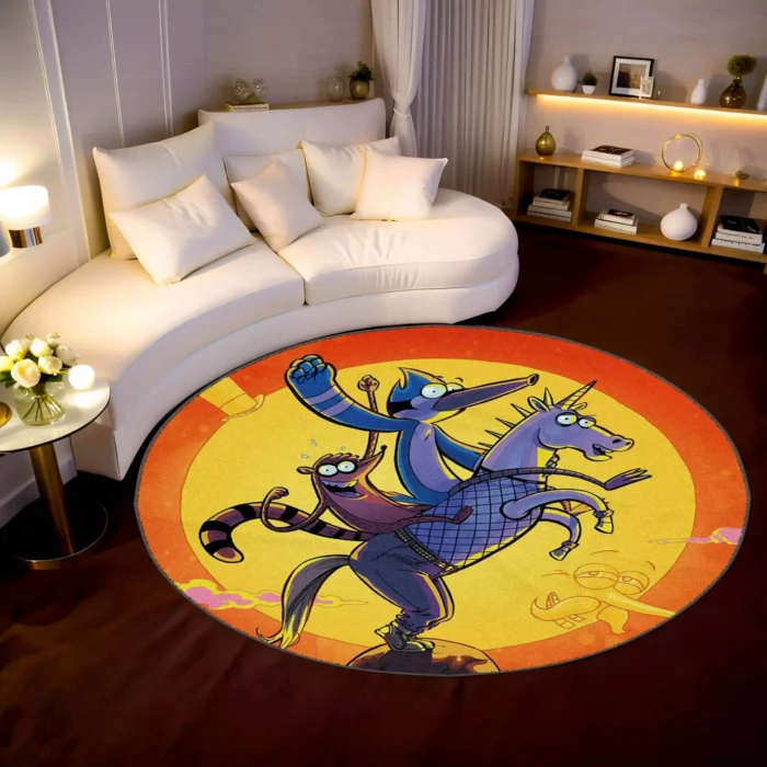 Regular Round Rug – Stylish Cartoon Rug for Otaku or Retro Setup - Image 2