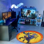 Regular Round Rug – Stylish Cartoon Rug for Otaku or Retro Setup - Image 3