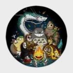 Bring the whimsical world of Hayao Miyazaki’s art into your home with this cute round rug. Perfect for cozy rooms or as a gift idea, it adds a nostalgic and magical touch to your space.