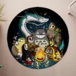 Hayao Miyazaki Art Round Rug – Cute Rug for Cozy Room or Gift Idea - Image 4