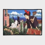 Step into the world of *Kiki's Delivery Service* with this unique rug. Ideal for bedroom setups or as a gift for anime fans, it adds a charming and nostalgic vibe to your space.