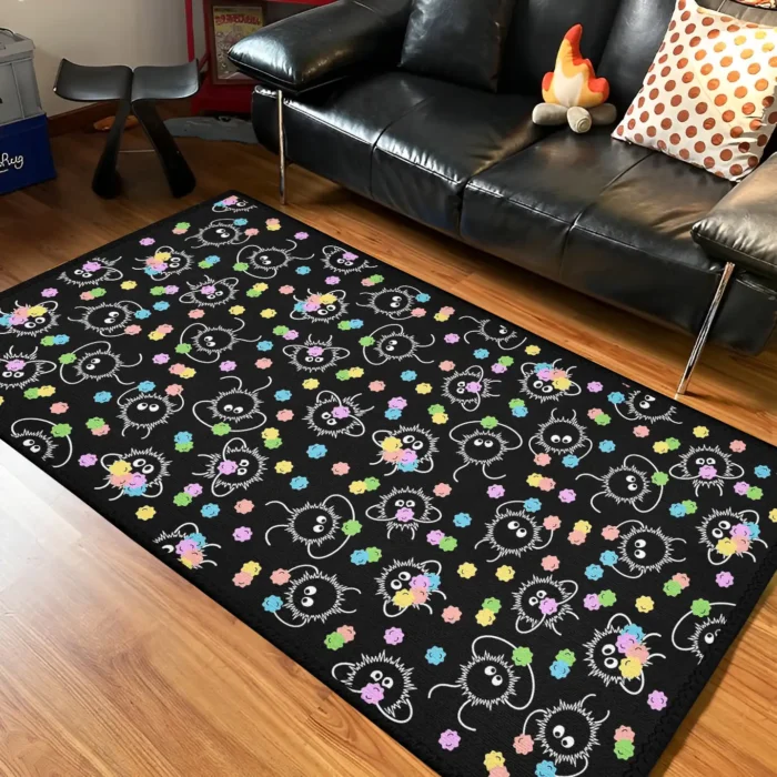 Soot Sprite Rug – Fun Floor Mat for Bedroom or Cozy Anime Room Decor - Image 2