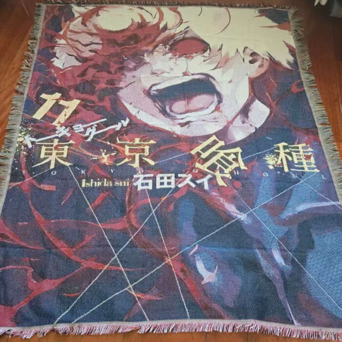 Ghoul Anime Woven Tapestry Throw Blanket – Stylish Wall Rug, Unique Room Decor, Perfect Gift - Image 6