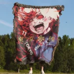 Ghoul Anime Woven Tapestry Throw Blanket – Stylish Wall Rug, Unique Room Decor, Perfect Gift - Image 4