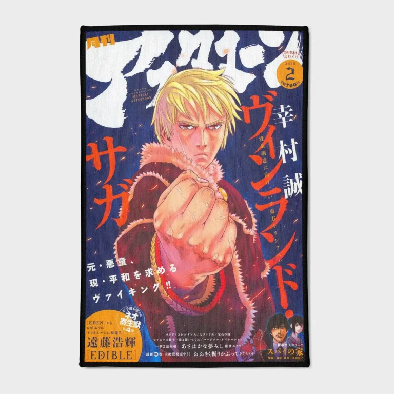 Step into the world of *Vinland Saga* with this comic cover rug. Ideal for gaming rooms or home decor, it adds an epic touch to any fan’s space.
