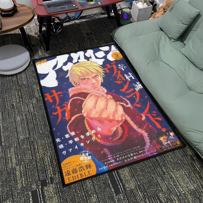 Vinland Saga Comic Cover Rug – Anime Carpet for Gaming Room or Home Decor - Image 4