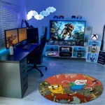 Adventure Cartoon Round Rug – Fun Cartoon Decor for Kids or Gamers - Image 3