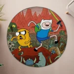 Adventure Cartoon Round Rug – Fun Cartoon Decor for Kids or Gamers - Image 4