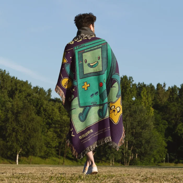 BMO Woven Tapestry Throw Blanket - Cartoon Wall Art Decor Gift - Image 5