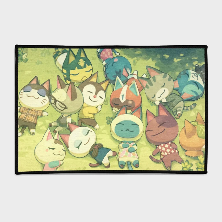 Bring the charming world of *Animal Crossing: New Horizons* into your space with this cute decor rug. Perfect for cozy bedrooms or game rooms, it adds a warm and inviting vibe to your room.
