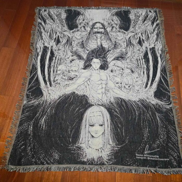 AOT  Woven Tapestry Throw Blanket – Bold Wall Art, Room & Home Decor, Perfect Gift for Fans - Image 6