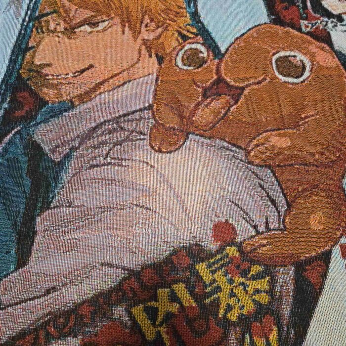 CSM Manga Cover Anime Woven Tapestry Throw Blanket – Trendy Wall Rug, Room & Home Decor, Collectible Gift - Image 7
