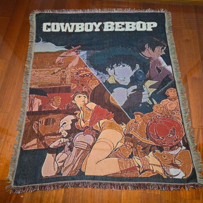 Cowboy Anime Woven Tapestry Throw Blanket – Unique Wall Art, Room & Home Decor, Cozy Accent - Image 6