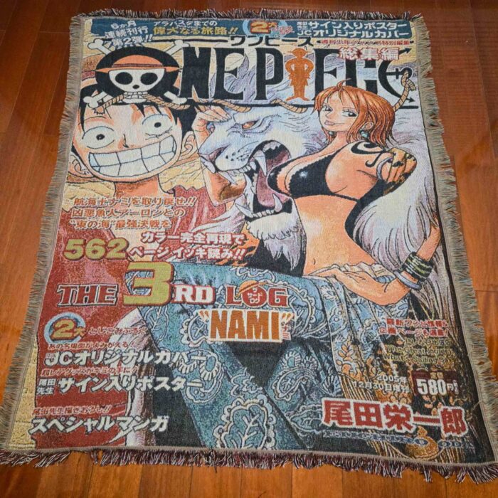 OP Manga Cover Woven Tapestry Throw Blanket – Collectible Wall Hanging, Room & Home Decor - Image 6