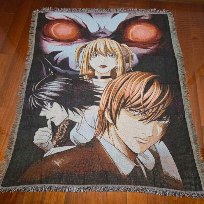 Death Anime Woven Tapestry Throw Blanket – Unique Wall Hanging, Room & Home Decor, Collectible Gift - Image 6