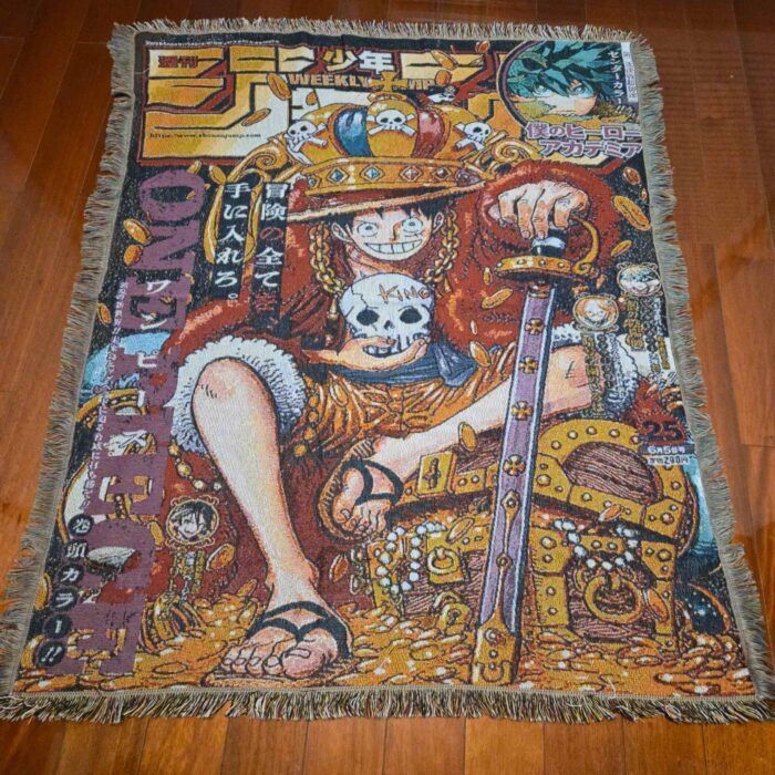 OP Manga Cover Anime Woven Tapestry Throw Blanket – Perfect Gift, Room & Home Decor, Collectible Throw - Image 5