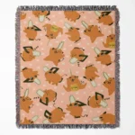 Chainsaw Man Pochita woven tapestry throw blanket, cute and cozy throw, perfect room decor and wall rug for fans of Pochita from Chainsaw Man.