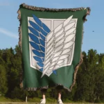 Scout Regiment Woven Tapestry Throw Blanket – Striking Wall Art, Room & Home Decor, Great Gift for Collectors - Image 4