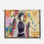 Demon Shinobu Woven Tapestry Throw Blanket – Elegant Wall Art, Room & Home Decor, Perfect Gift - Image 2