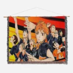 Haikyuu Nekoma Woven Tapestry Throw Blanket – Sports Wall Art, Room & Home Decor, Perfect Gift - Image 2
