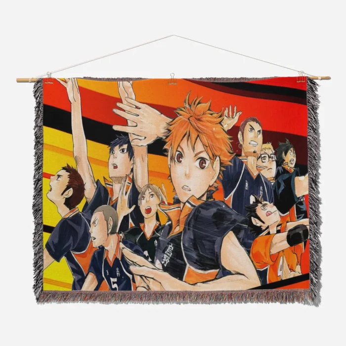Haikyuu Nekoma Woven Tapestry Throw Blanket – Sports Wall Art, Room & Home Decor, Perfect Gift - Image 2