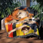 Haikyuu Nekoma Woven Tapestry Throw Blanket – Sports Wall Art, Room & Home Decor, Perfect Gift - Image 4