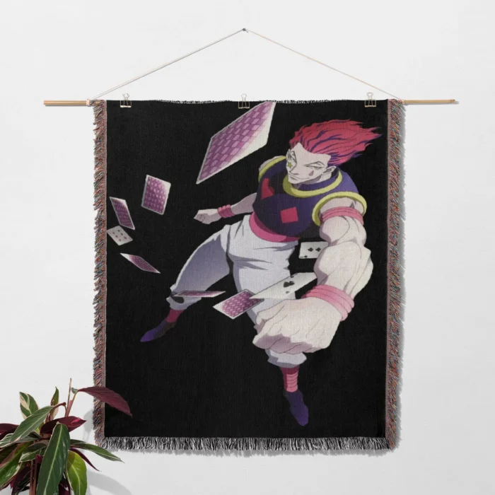 HxH Hisoka Woven Tapestry Throw Blanket – Wall Art, Room & Home Decor, Perfect Collector Gift - Image 2