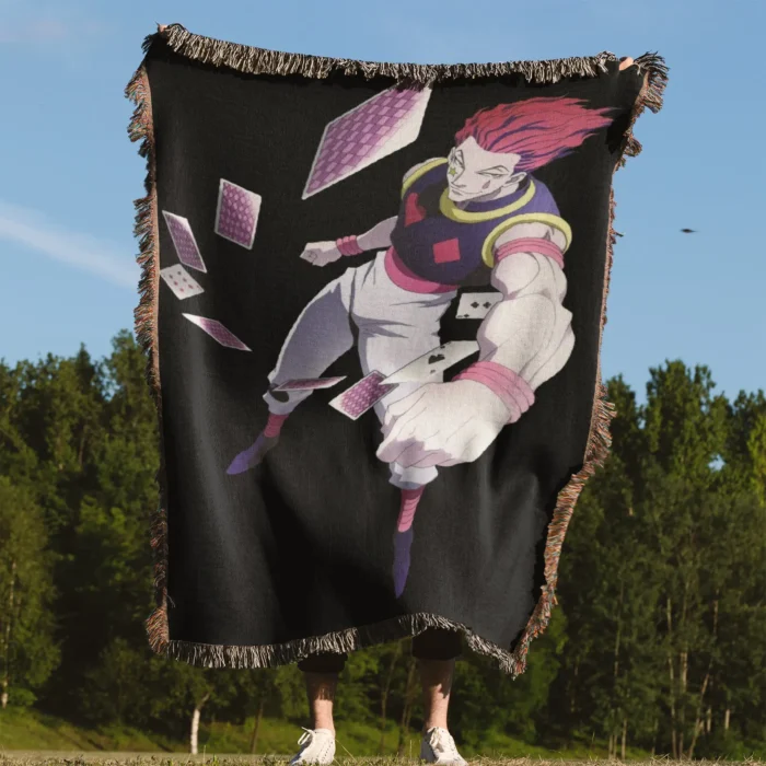 HxH Hisoka Woven Tapestry Throw Blanket – Wall Art, Room & Home Decor, Perfect Collector Gift - Image 4