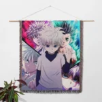 HxH Killua Woven Tapestry Throw Blanket – Cool Room Decor, Wall Hanging & Home Accent - Image 2
