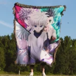HxH Killua Woven Tapestry Throw Blanket – Cool Room Decor, Wall Hanging & Home Accent - Image 4