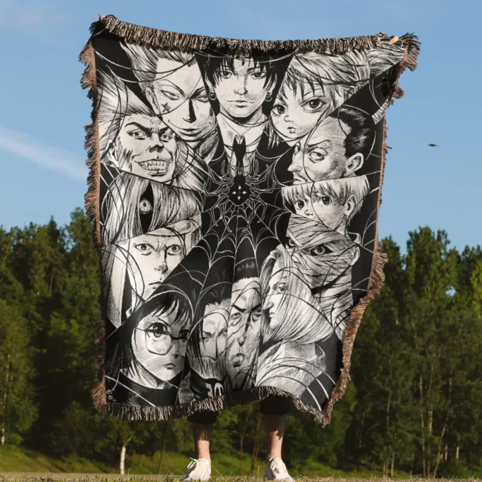 HxH Phantom Troupe Woven Tapestry Throw Blanket – Edgy Wall Rug, Room & Home Decor, Collectible Gift - Image 4