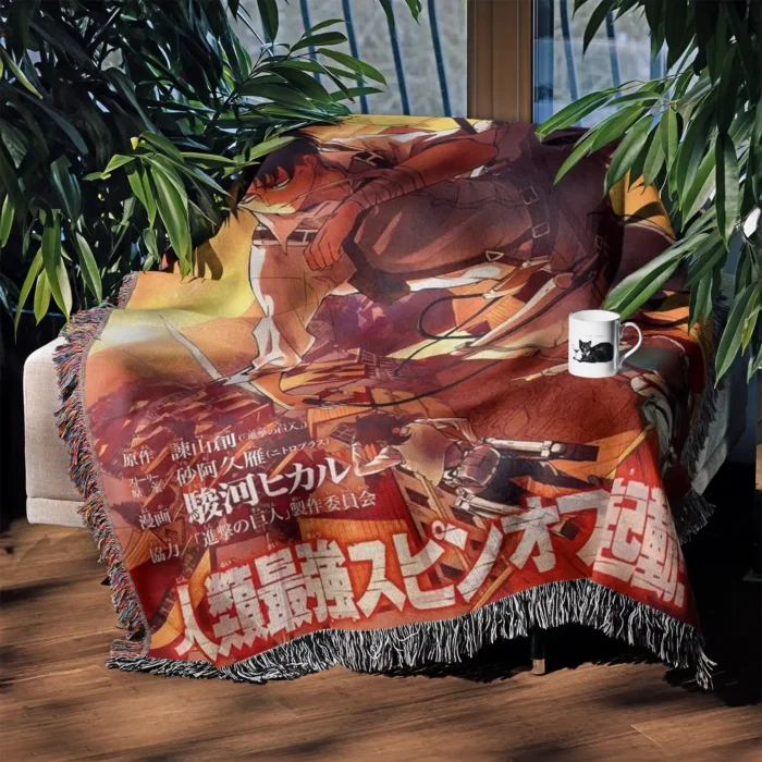 Levi Ackerman Woven Tapestry Throw Blanket – Epic Wall Art, Cozy Room & Home Decor, Ideal Gift - Image 3