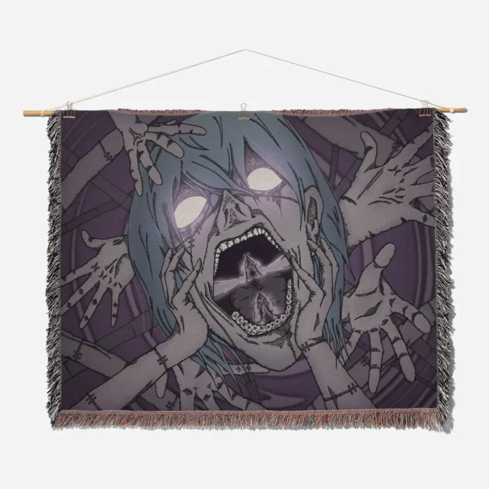 JJK Mahito Woven Tapestry Throw Blanket – Unique Home Decor, Cozy Throw & Wall Art - Image 2