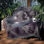 JJK Mahito Woven Tapestry Throw Blanket – Unique Home Decor, Cozy Throw & Wall Art - Image 4