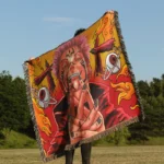 JJK Sukuna Woven Tapestry Throw Blanket – Bold Wall Hanging, Room & Home Decor, Collectible Gift - Image 3