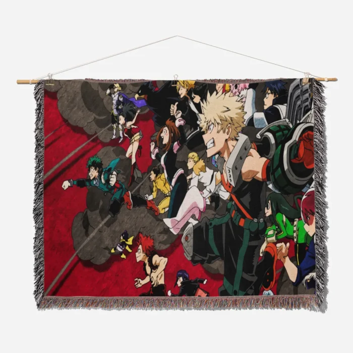 MHA Woven Tapestry Throw Blanket – Popular Wall Art, Room & Home Decor, Cozy Throw - Image 2