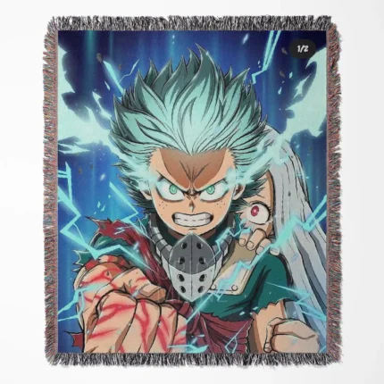 My Hero Academia woven tapestry throw blanket, collectible anime-inspired wall art and home decor accent for any My Hero Academia enthusiast.