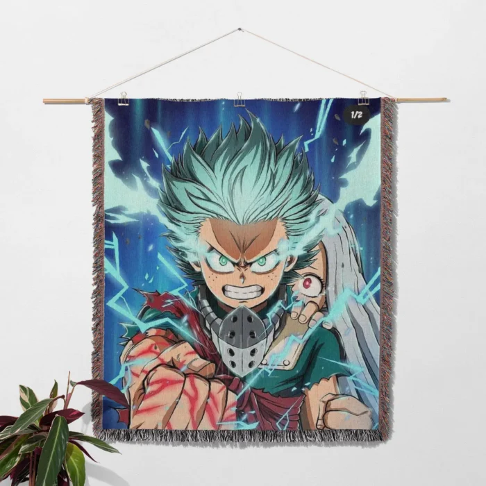 MHA Woven Tapestry Throw Blanket – Wall Art, Room & Home Decor, Collectible Anime Accent - Image 2