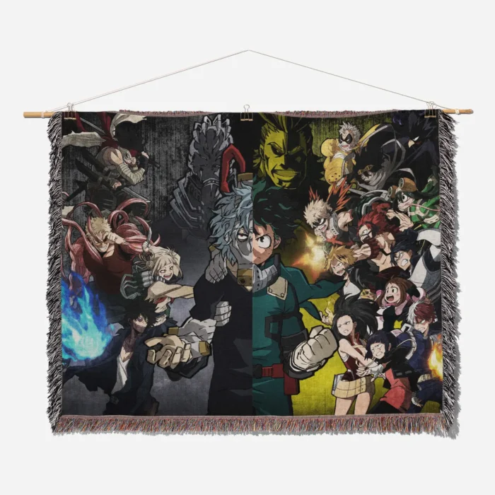 MHA Woven Tapestry Throw Blanket – Vibrant Room Decor, Wall Hanging & Home Accent - Image 2